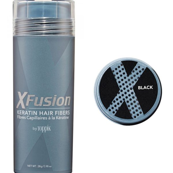 X Fusion black - Fibres capillaires à la kératine marron (28 g)